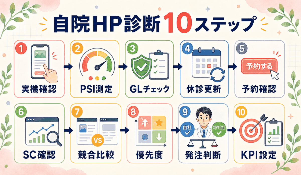 自院HP診断 今日できる10ステップ