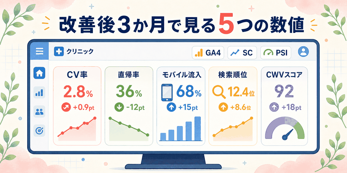 改善後3か月で見るべき5つの数値