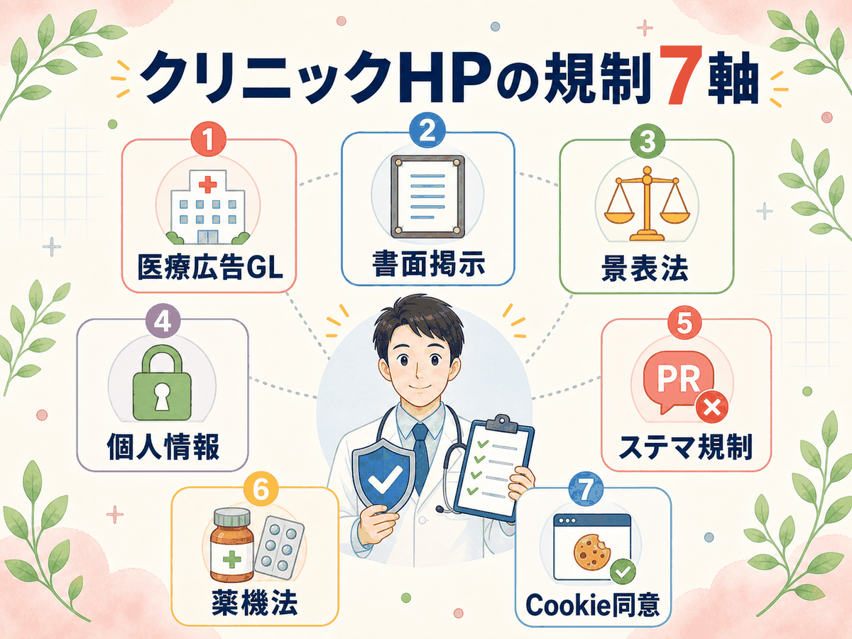 クリニックHPの規制7軸