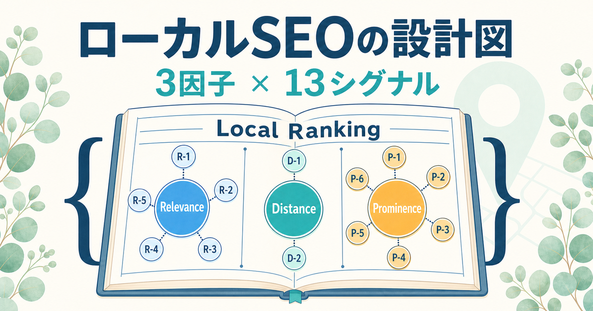 ローカルSEOの設計図 Googleマップで上位を決める3因子と13シグナル