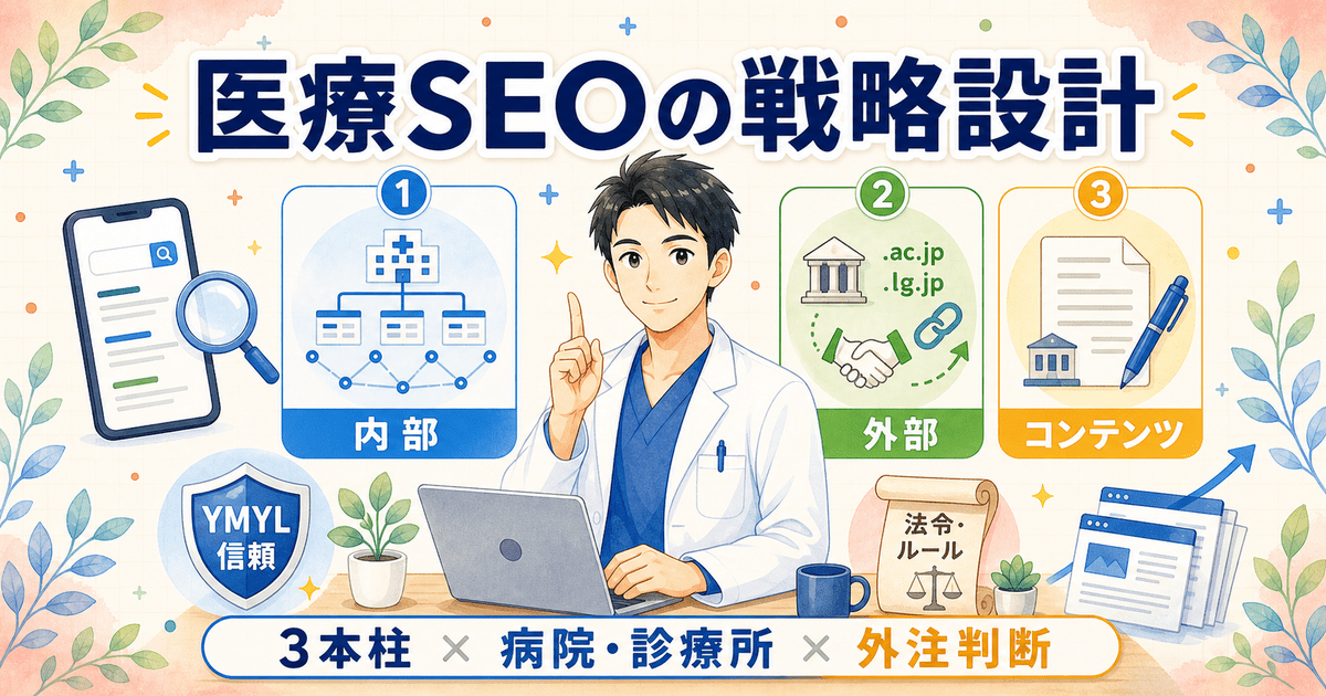 医療SEO対策の3本柱と病院・診療所で変わる戦略の立て方から外注の判断基準